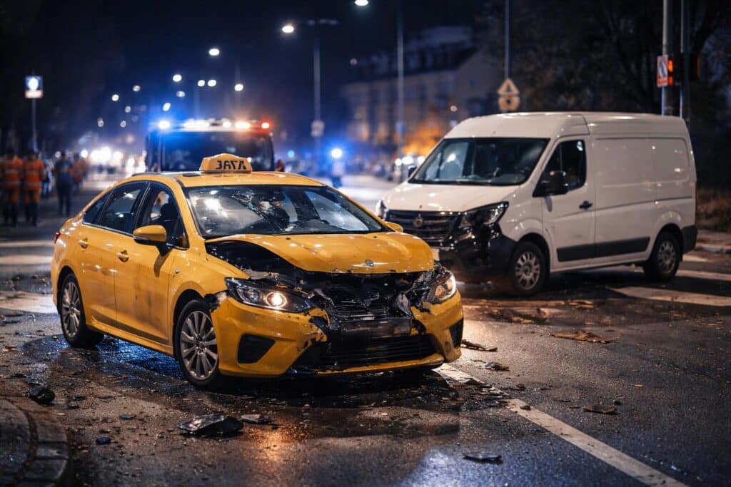 Verkehrsunfall mit Taxi in Klagenfurt
