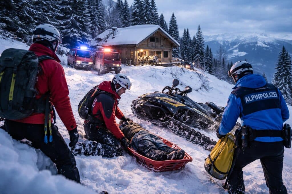 Skidoo-Unfall auf Koralm