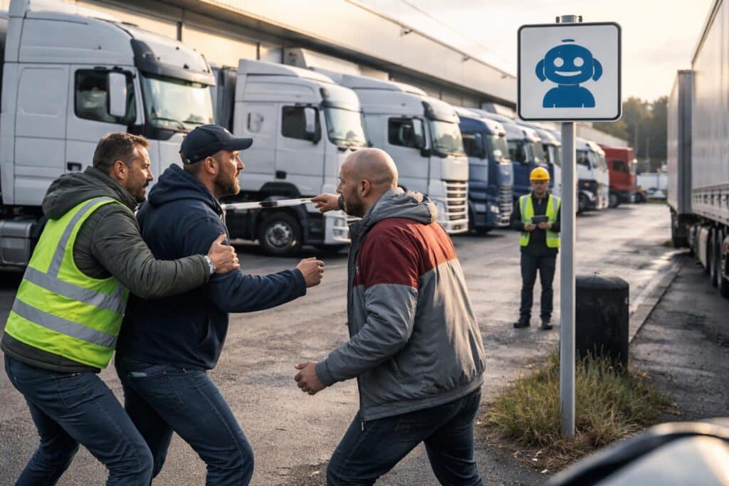Schlägerei wegen Lkw-Parkplätzen