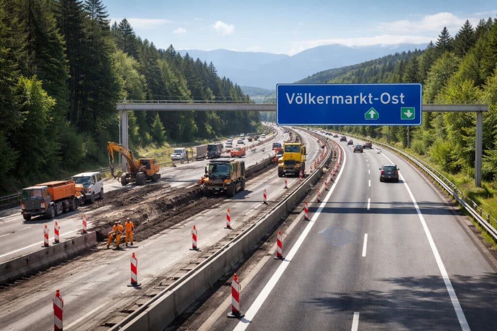 A2 Südautobahn: Sanierung zwischen Griffen und Völkermarkt Ost geht in die nächste Runde