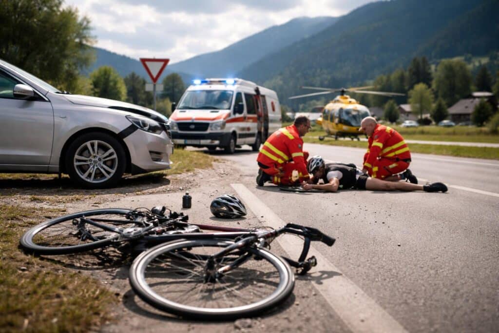 Verkehrsunfall mit Rennradfahrer