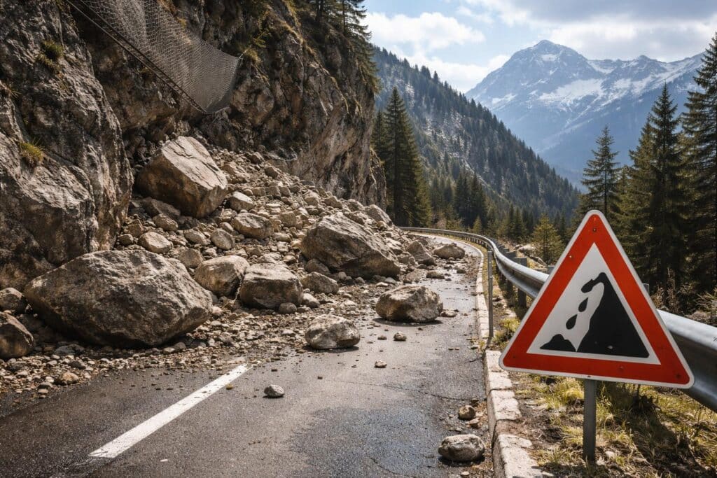 Wieder Steinschlag auf Plöckenpass