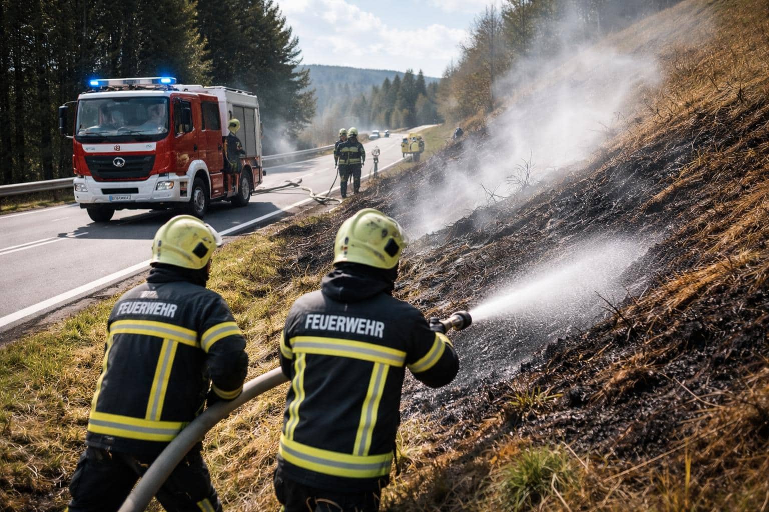 Wiesenbrand in Diex: 200 Quadratmeter betroffen