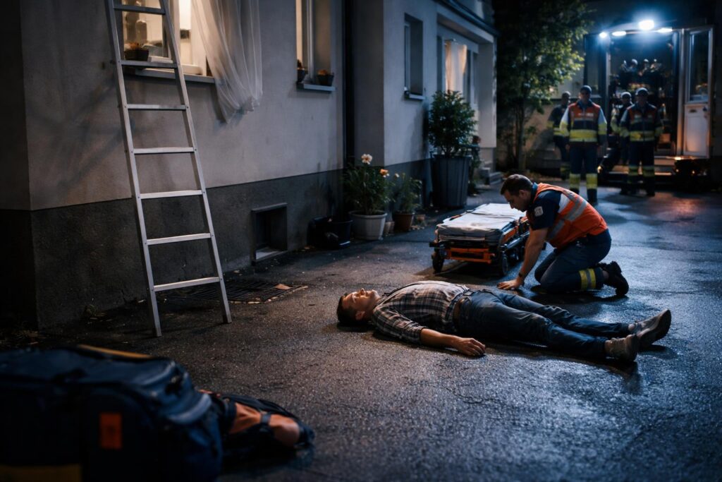 4,5 Meter in die Tiefe: Mann stürzte in Völkermarkt auf Asphaltboden