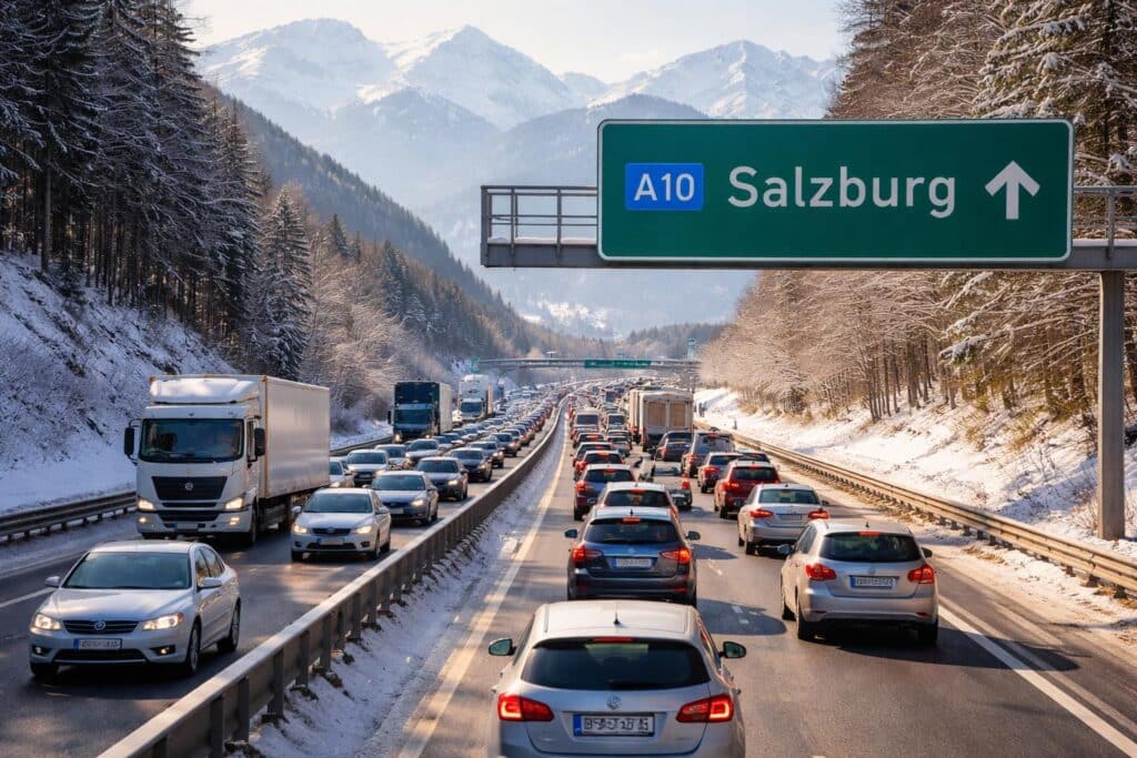 A10 Tauern Autobahn, Richtung Salzburg