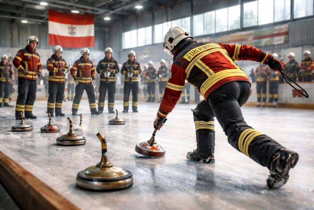 Feuerwehr-Eisstockmeisterschaft in Völkermarkt: Titelkämpfe auf dem Eis