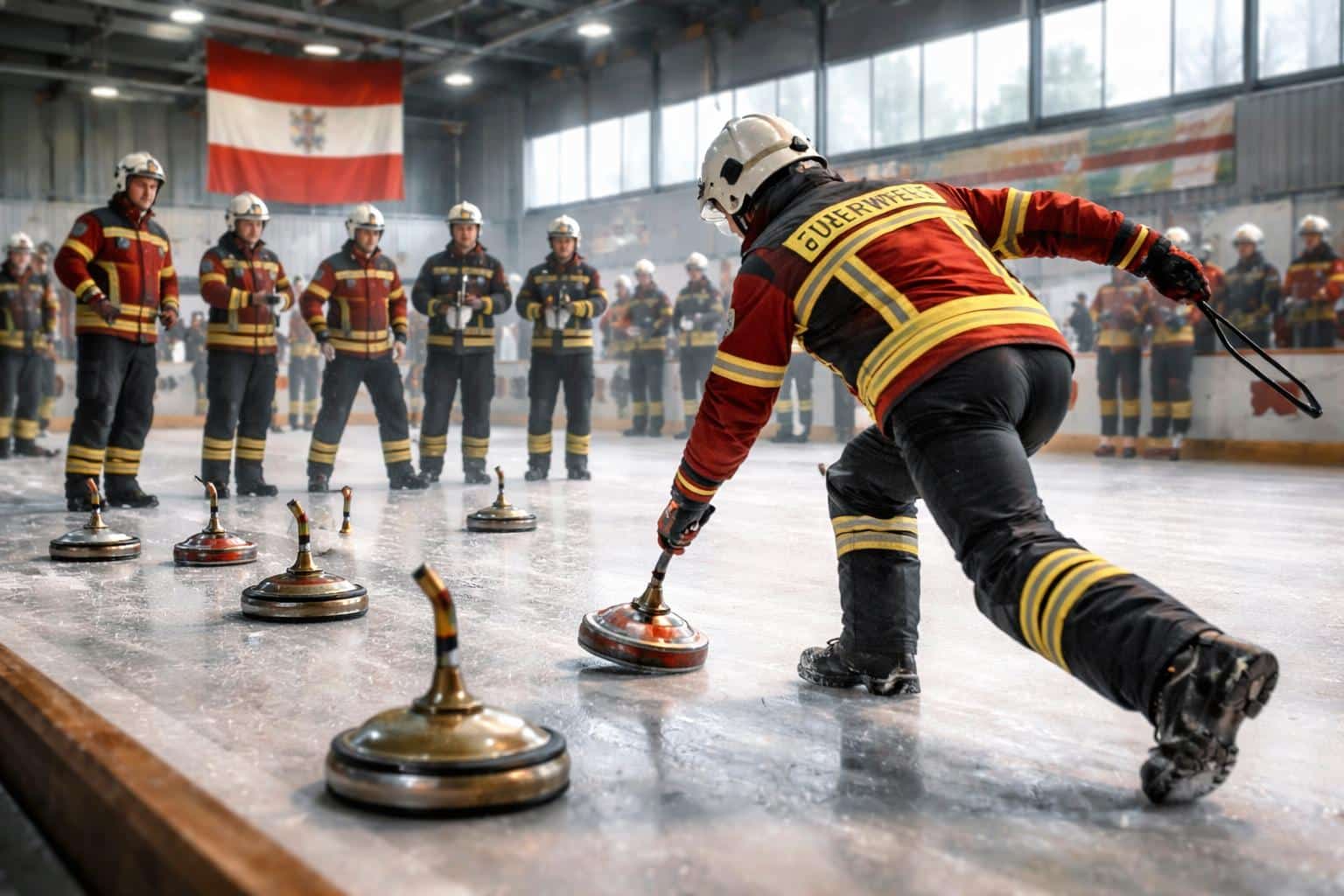 Feuerwehr-Eisstockmeisterschaft in Völkermarkt: Titelkämpfe auf dem Eis