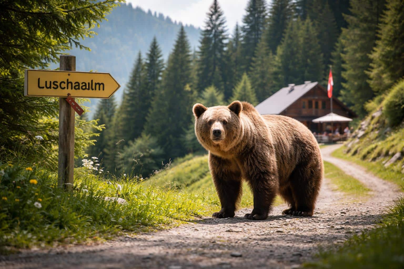 Bär auf der Luschaalm gesichtet