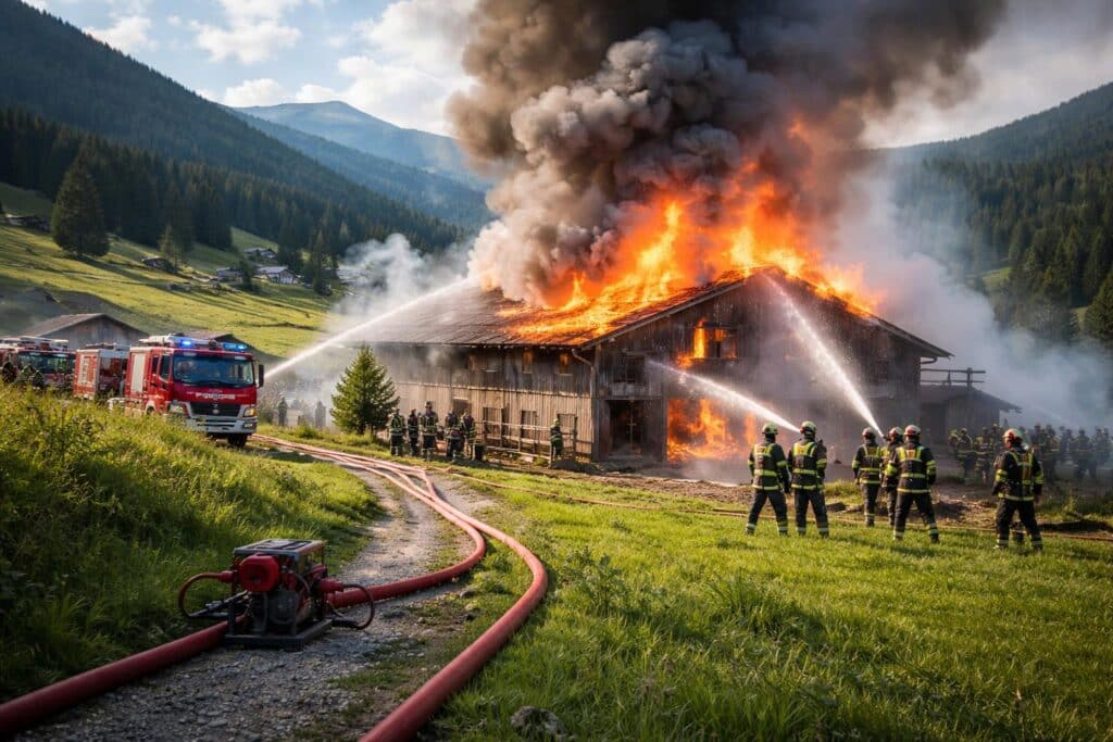Großbrand forderte Einsatzkräfte