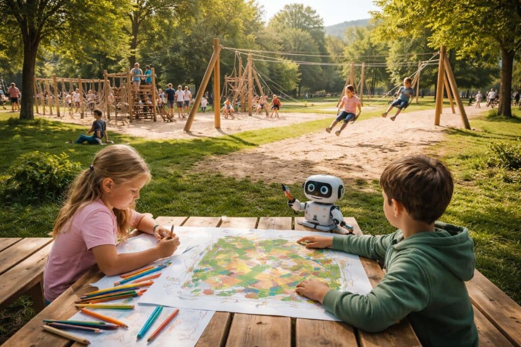 Kinder gestalten ihre Spielplätze mit