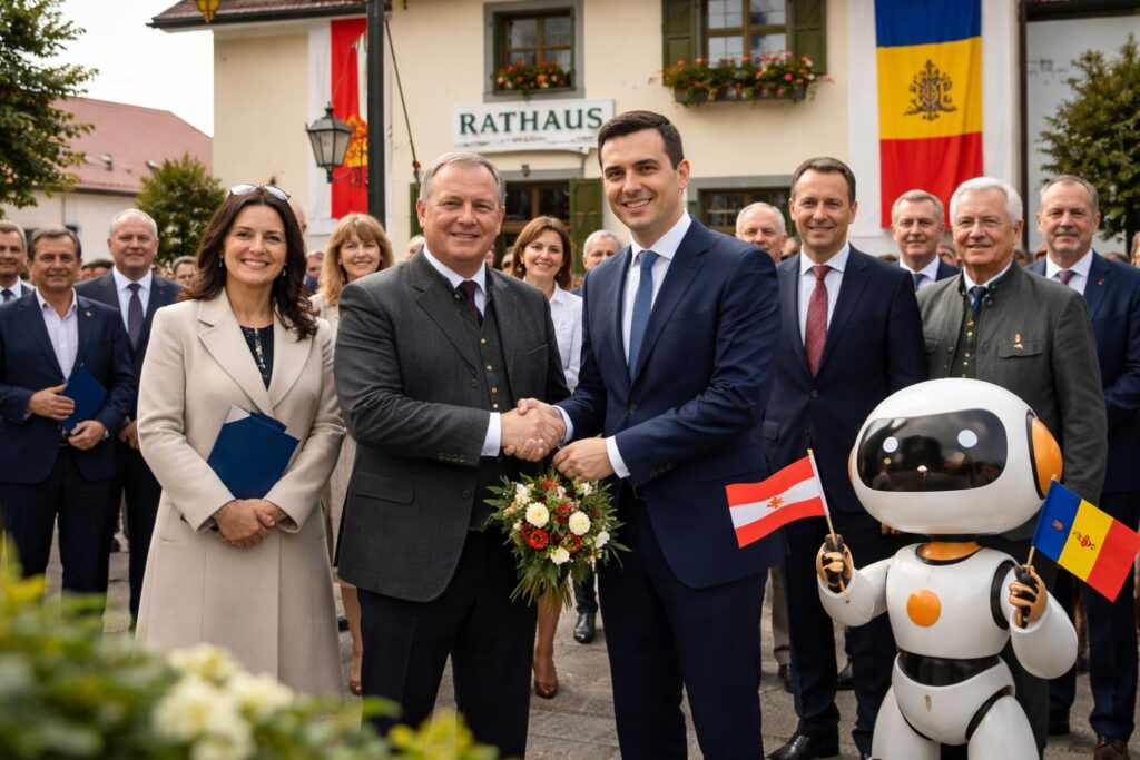 Neuhaus empfing Moldaus Außenminister Mihai Popșoi zum offiziellen Staatsbesuch