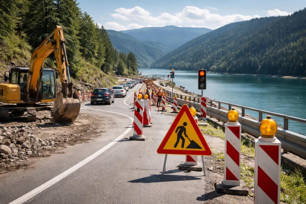 Auf der Soboth wird gebaut: Behinderungen im Straßenverkehr