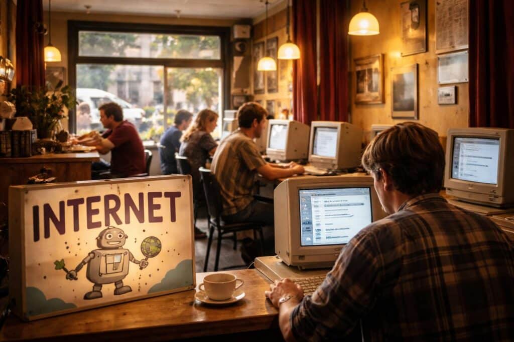 Surfen für 55 Schilling: Computer im Hinterzimmer war Star in Café