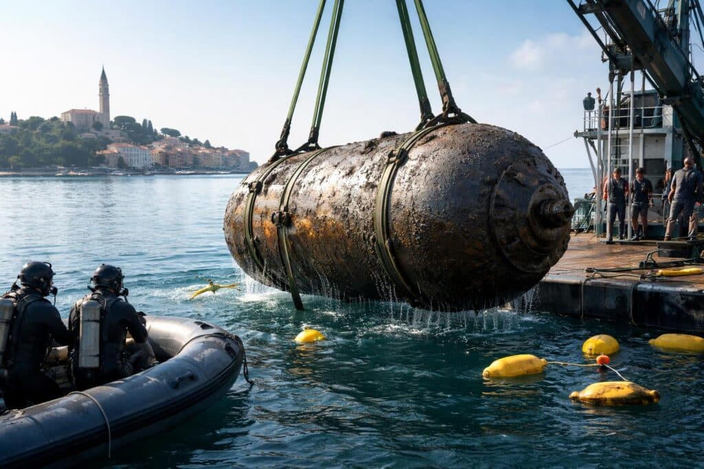 580 Kilogramm schwere Weltkriegsmine in Bucht bei Rovinj entdeckt