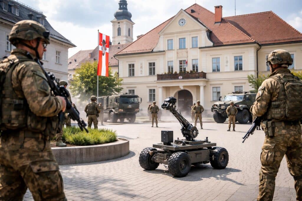 Bundesheer-Übung rund ums Rathaus