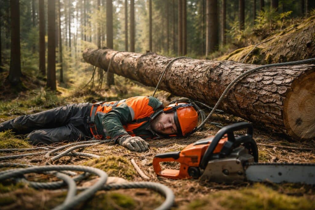 Kärntner bei Forstarbeiten von Baum am Kopf getroffen und verletzt