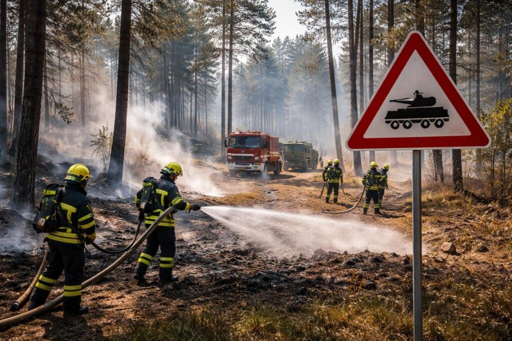 Waldbrand auf Militärübungsareal rasch gelöscht