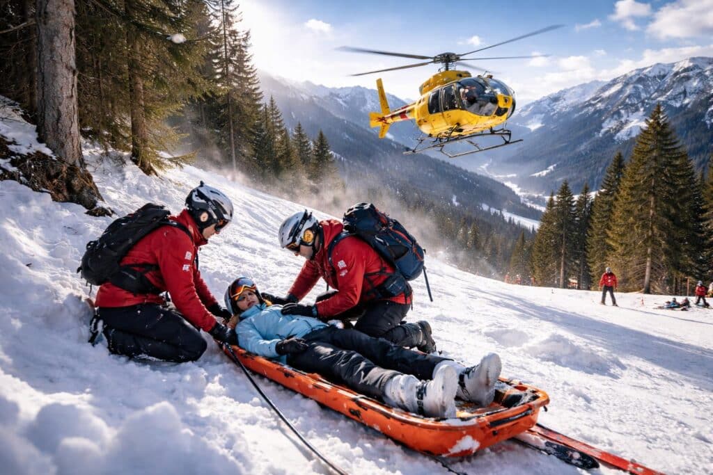 Schiunfall im Bezirk Hermagor