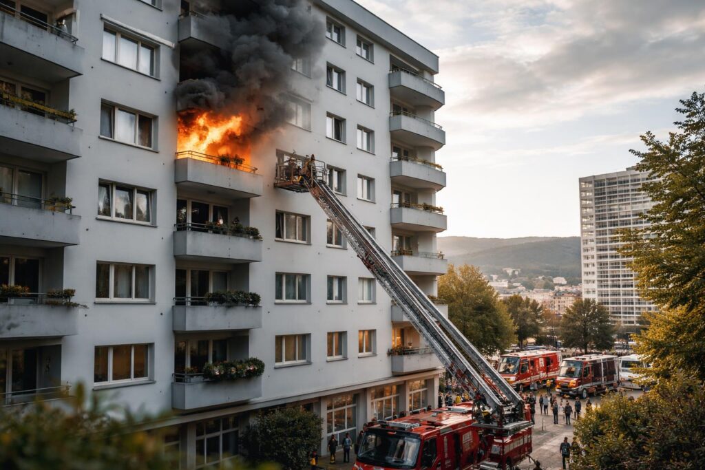 Im 10. Stock: Küchenbrand am Mittwoch in Klagenfurter Hochhaus