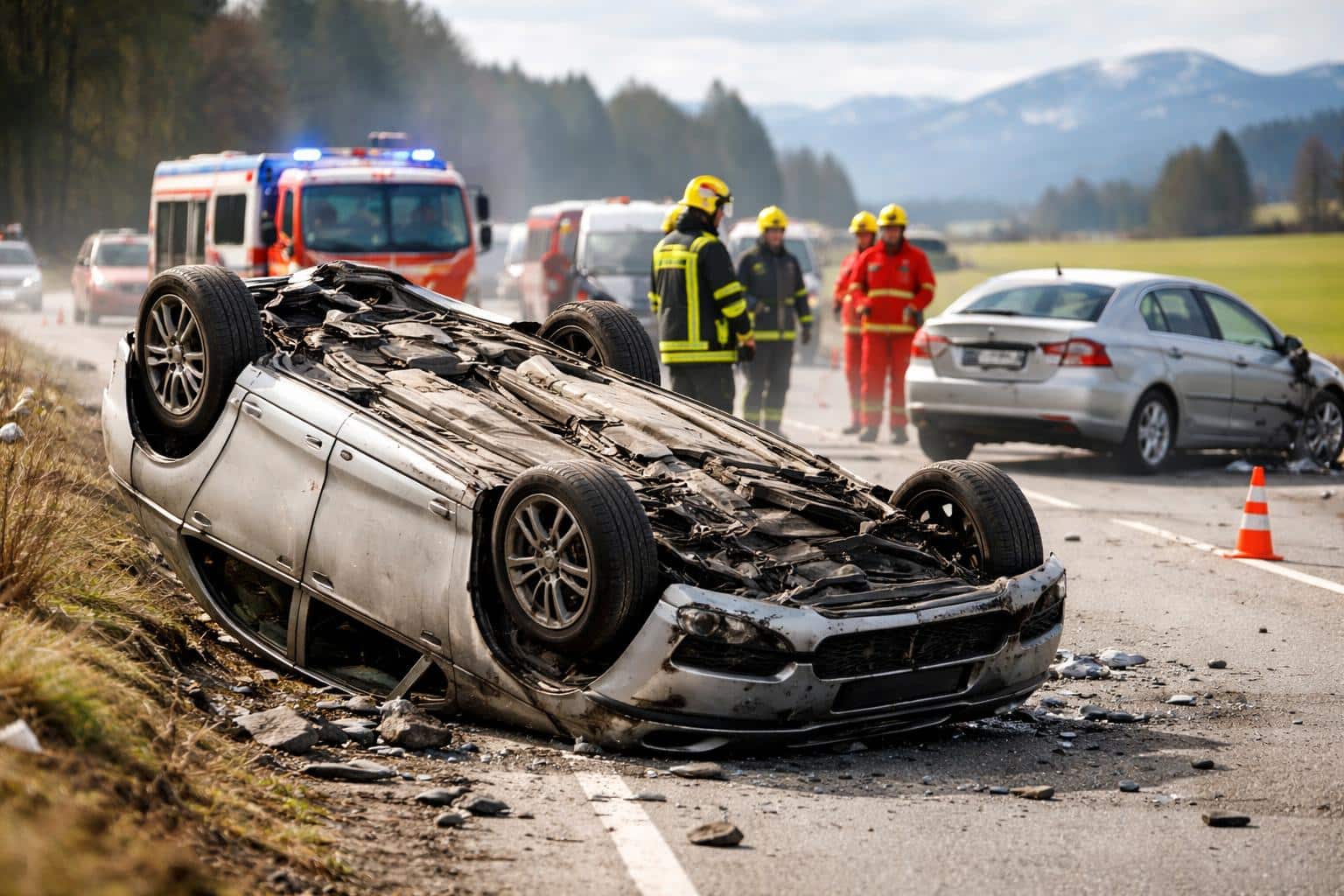 Kärnten: Auto überschlug sich mehrmals nach einer Kollision