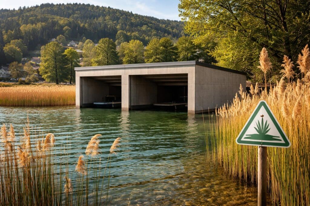 Wörthersee: Beton-Bootsgarage wurde in Schilfschutzzone errichtet