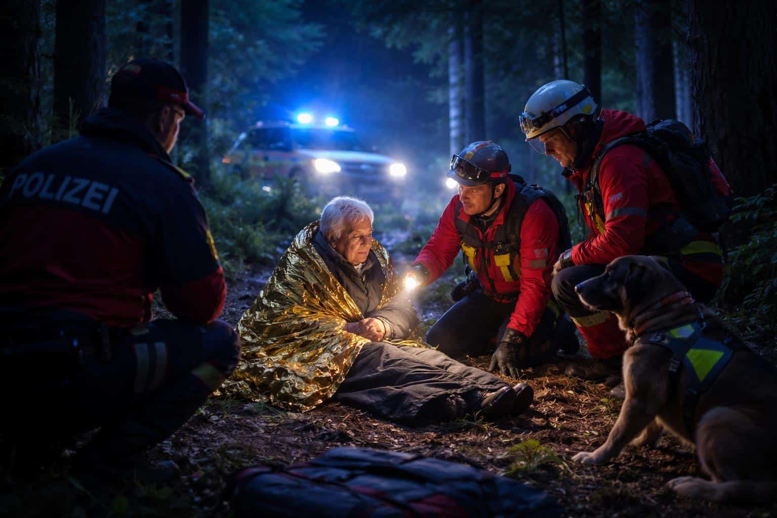 Verletzte Pensionistin in Wald gefunden