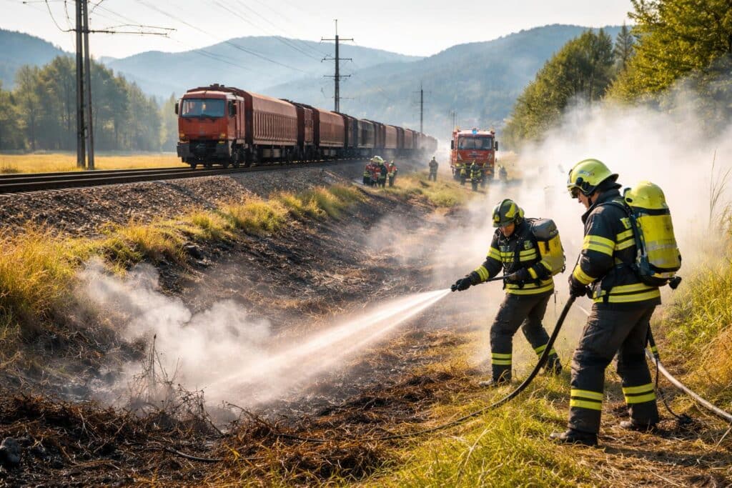 Wiesenbrand entlang der Bahnstrecke bei Bleiburg rasch gelöscht