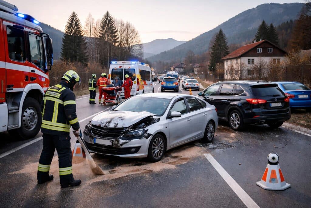 Drei Autos bei Unfall beteiligt