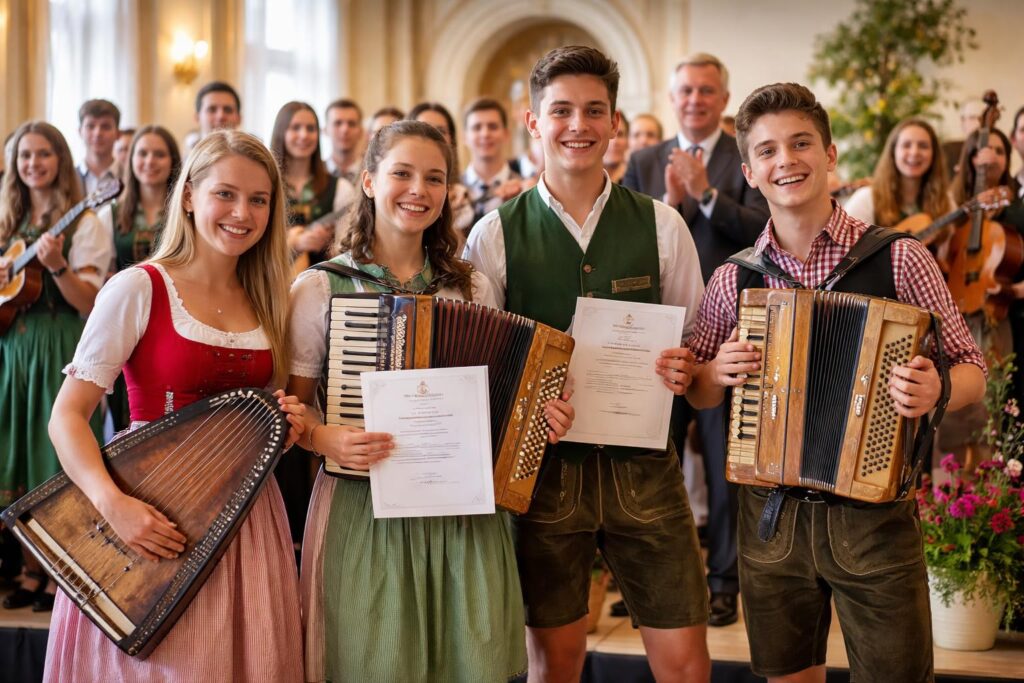 Junge Talente beim Kärntner Volksmusik­wettbewerb ausgezeichnet