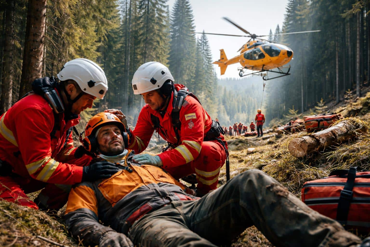 Waldarbeiter bei Forstunfall verletzt