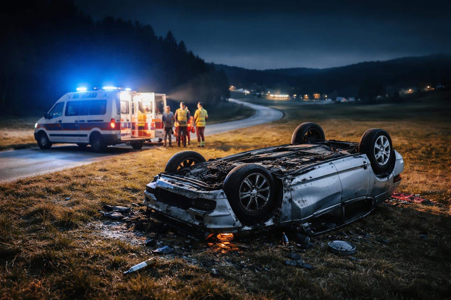 Verkehrsunfall mit Eigenverletzung im alkoholisierten Zustand