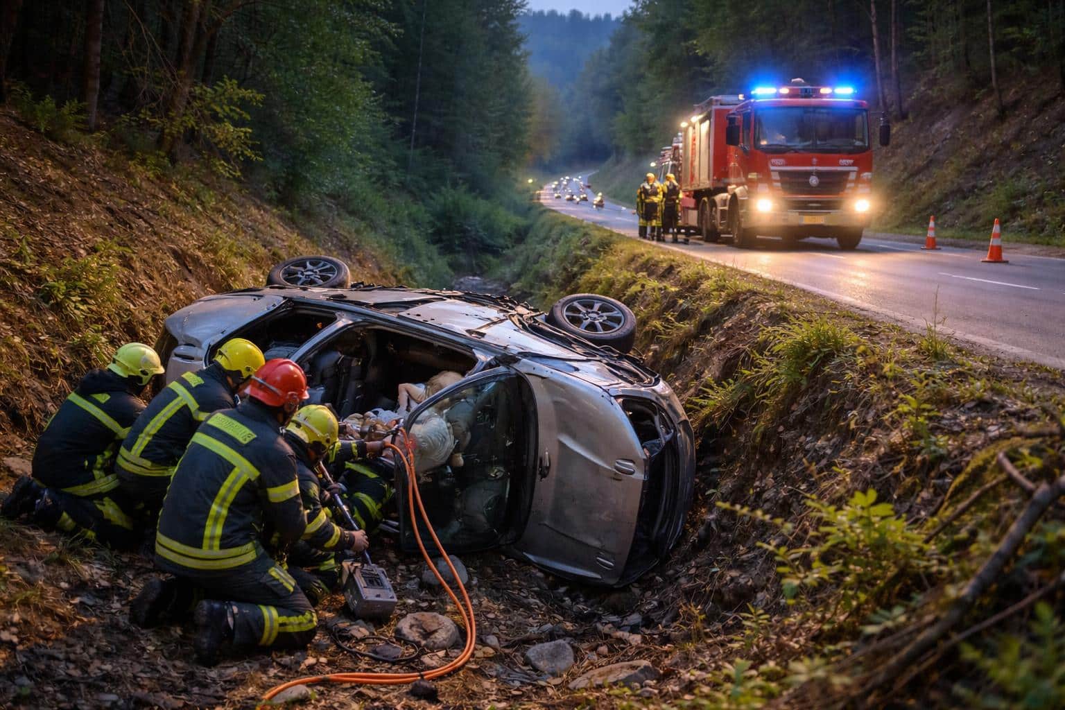 Verkehrsunfall mit Eigenverletzung