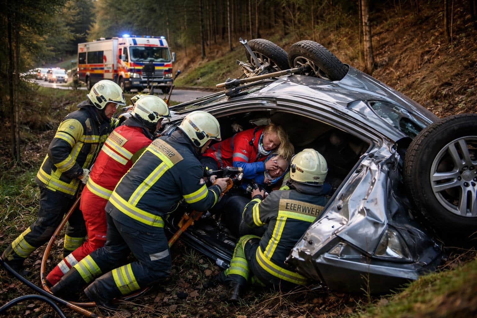 Lenkerin (18) aus Fahrzeug geborgen