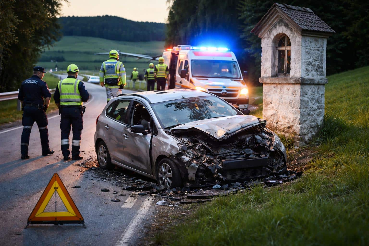 Alkoholisiert: Frauen verursachten Unfall
