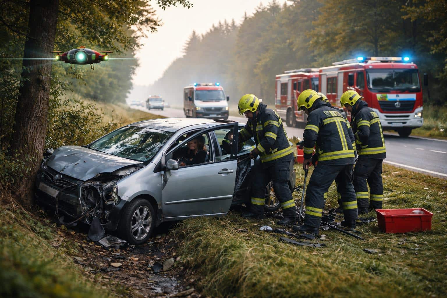 18-jährige Kärntnerin nach Überholmanöver im Auto eingeklemmt