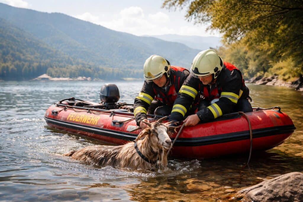 Ossiacher See: Ziege drohte zu ertrinken