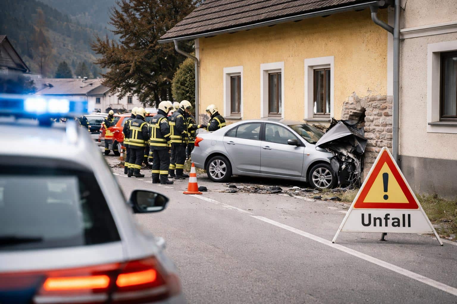 Auto prallt in Völkermarkt gegen Hausmauer: Lenker tot