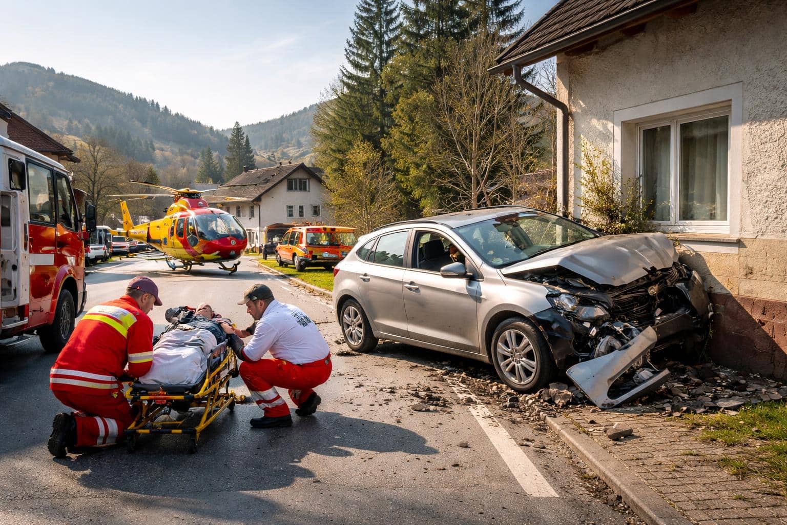 Verkehrsunfall nach medizinischem Notfall