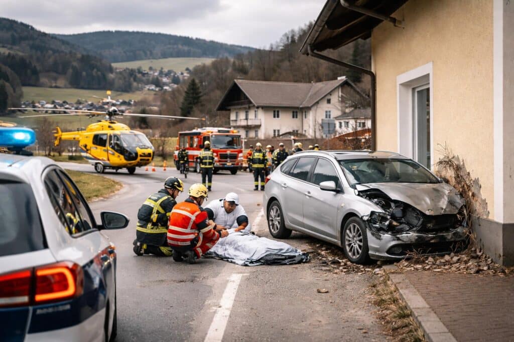 Verkehrsunfall nach medizinischem Notfall – 55-Jähriger verstirbt