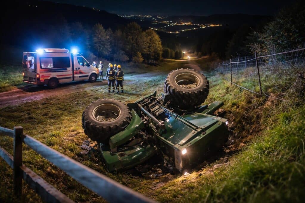 Traktor überschlug sich nach Unfall – Lenker verletzt