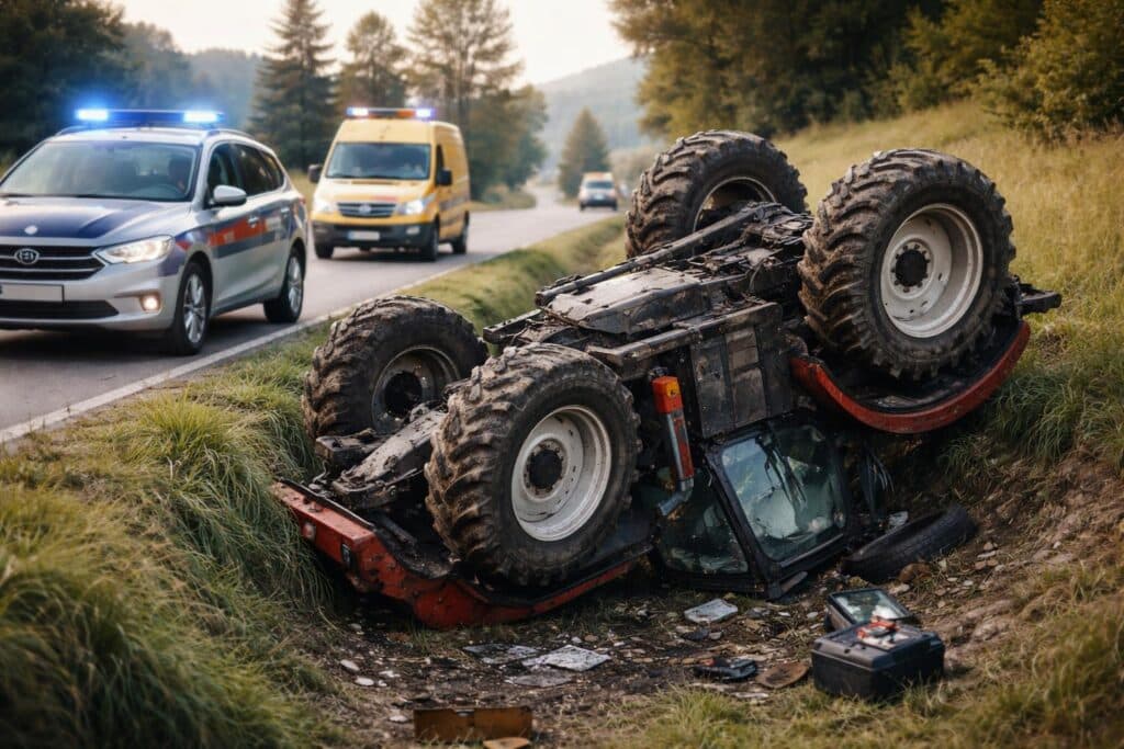 Kärnten: Landwirt überschlug sich mit Traktor und verweigerte Alkotest