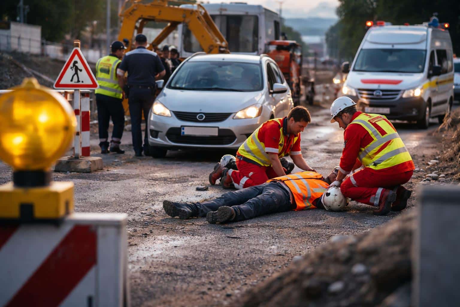 Aufsichtsorgan bei Baustelle angefahren