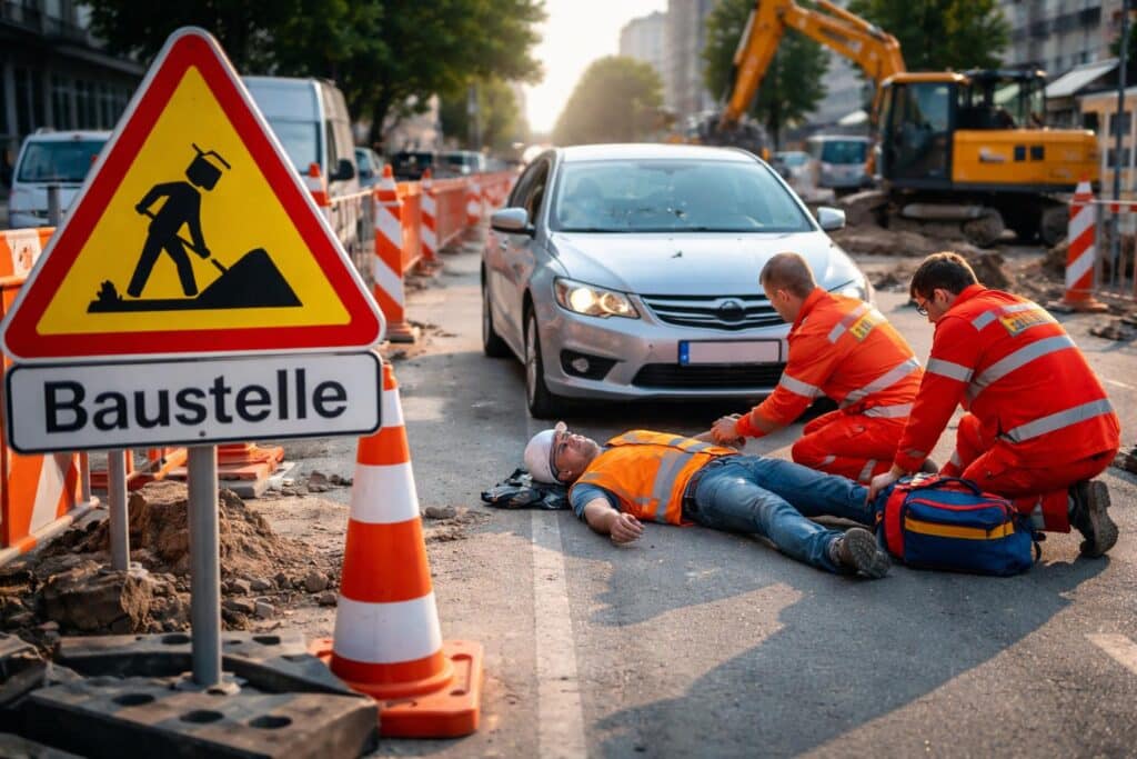 34-Jähriger bei Baustelle in Klagenfurt von Auto erfasst