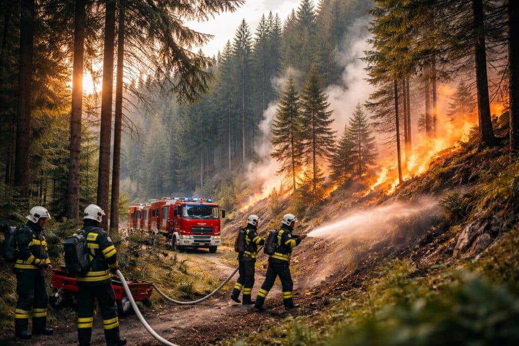 Waldbrand sorgt für Großeinsatz