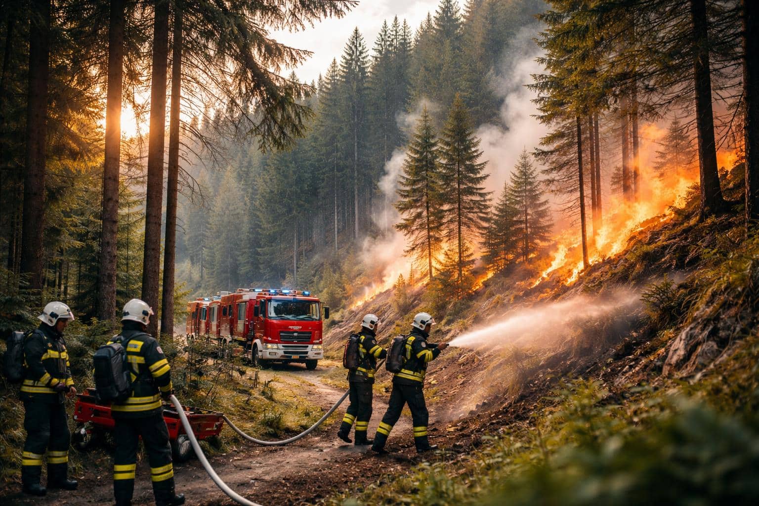 Waldbrand sorgt für Großeinsatz