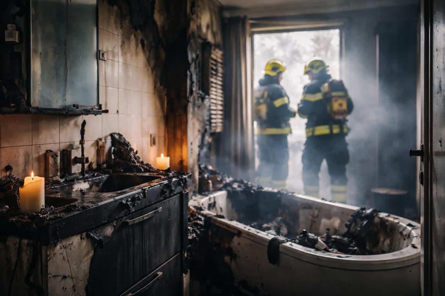 Eine Verletzte nach Brand in Badezimmer