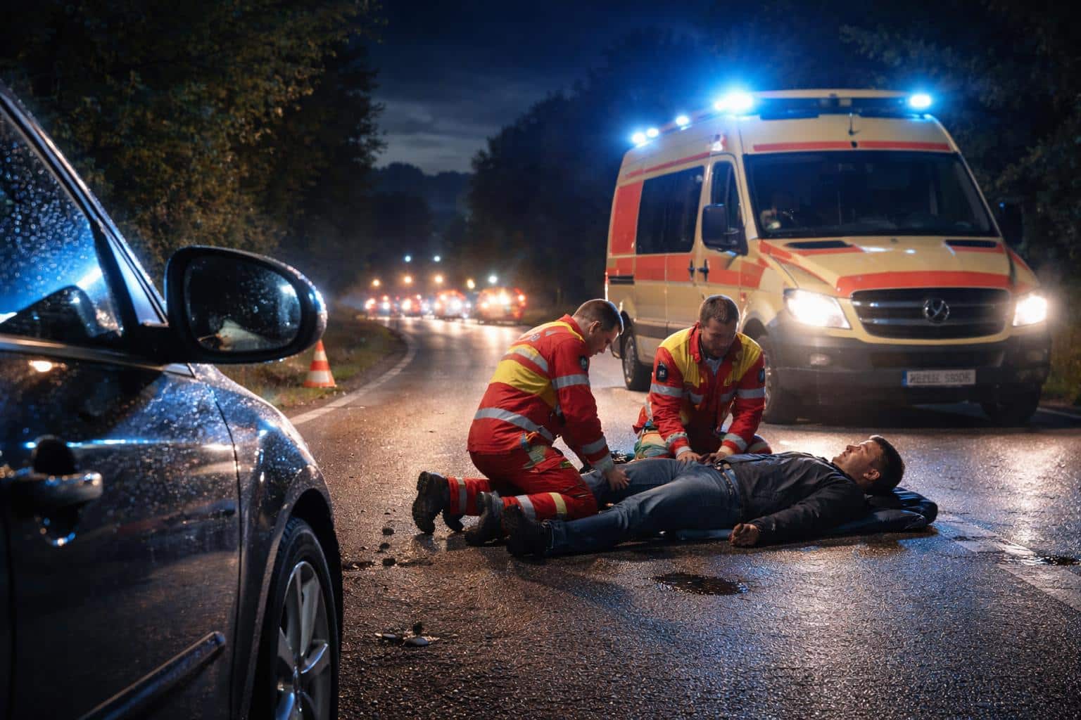 Fußgänger von Auto erfasst: Mann bei Unfall nahe Weizelsdorf verletzt