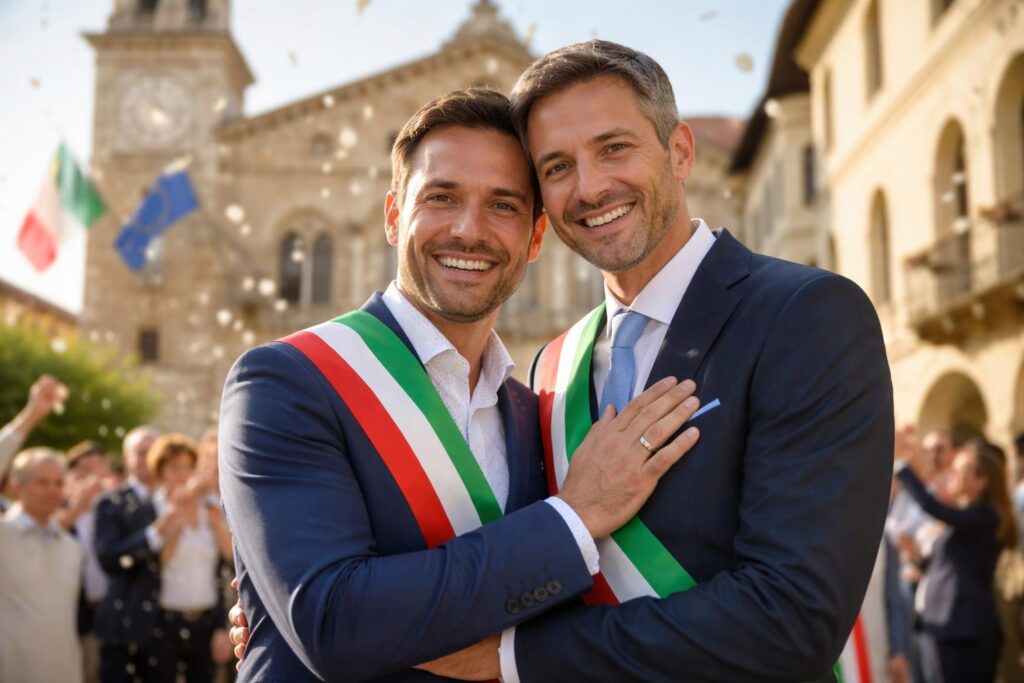 Erstmals heiraten zwei homosexuelle Bürgermeister in Italien