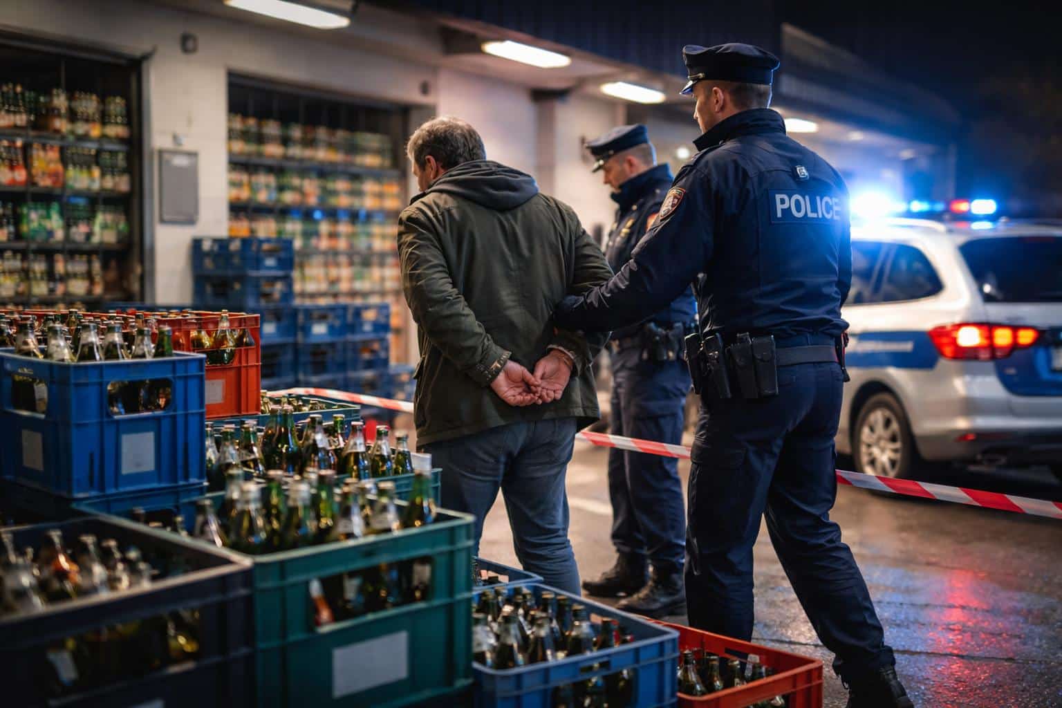 Mann stahl hunderte Kisten Leergut