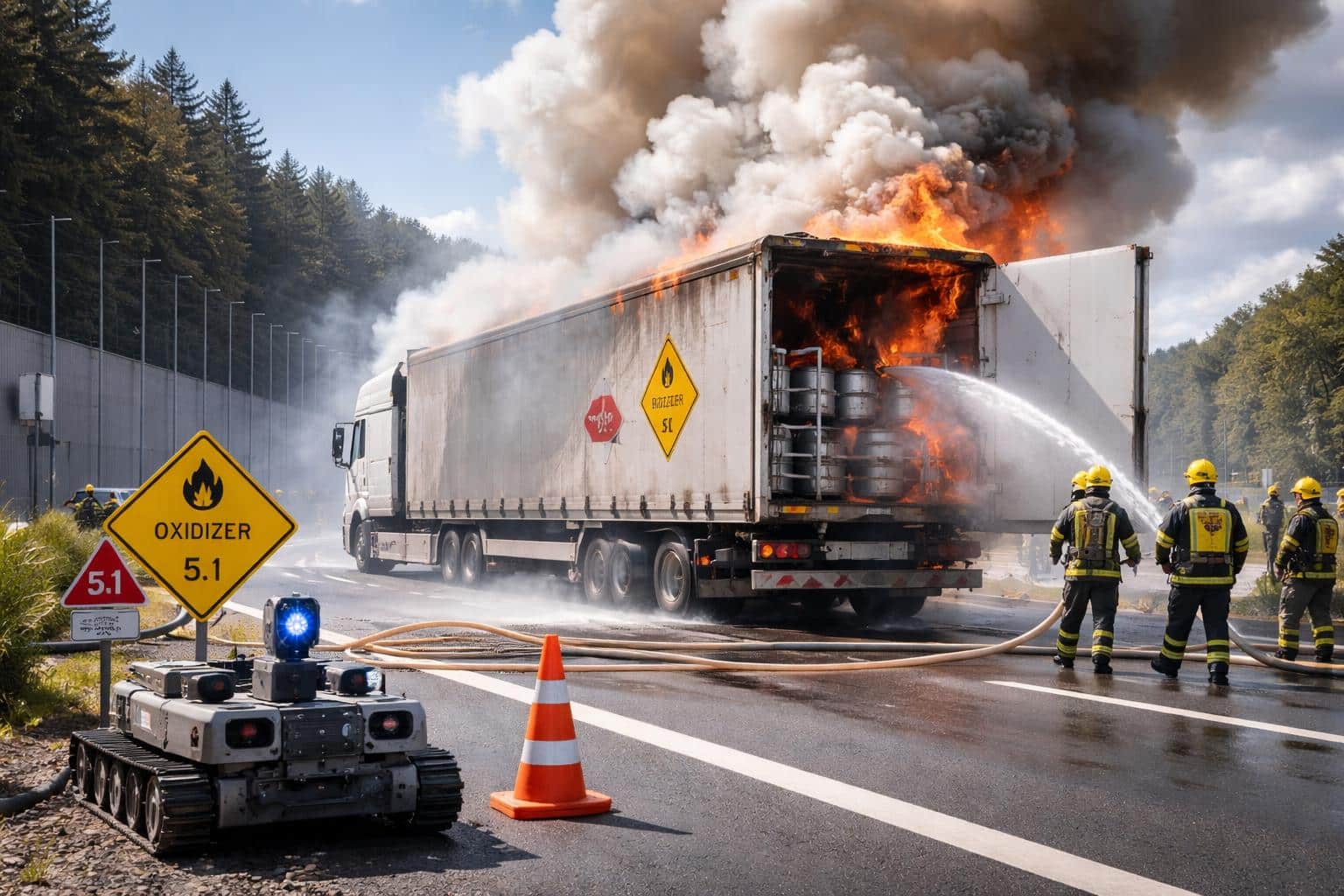 Feuer mit geladenem Wasserstoffperoxid